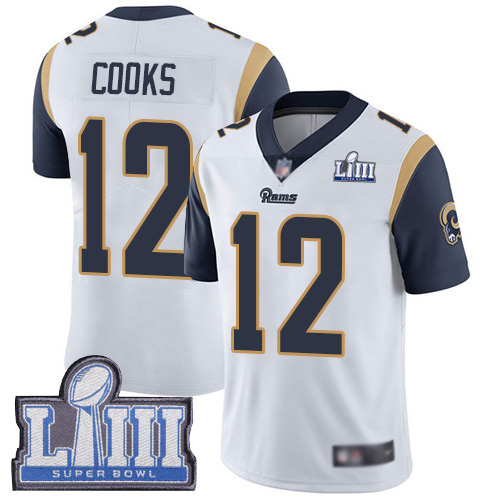 Los Angeles Rams Limited White Men Brandin Cooks Road Jersey NFL Football #12 Super Bowl LIII Bound Vapor Untouchable